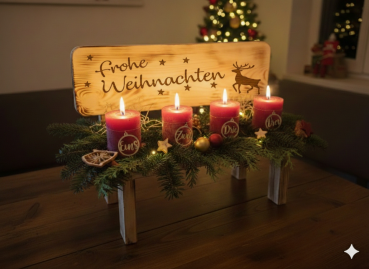 Adventsbank mit Personalisierung
