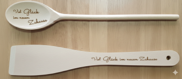 Kochlöffel und Pfannenwender mit Gravur