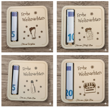 Beer mat as a gift of money