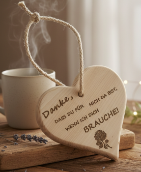 Heart with saying and cord