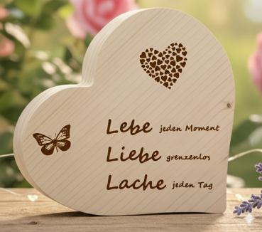 Herz mit Spruch