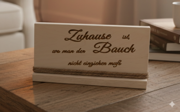 Wooden sign with saying