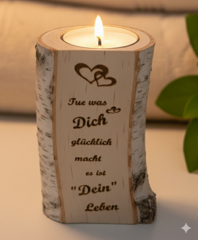 Tealight with saying