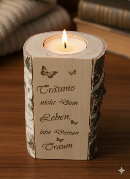 Tealight with saying