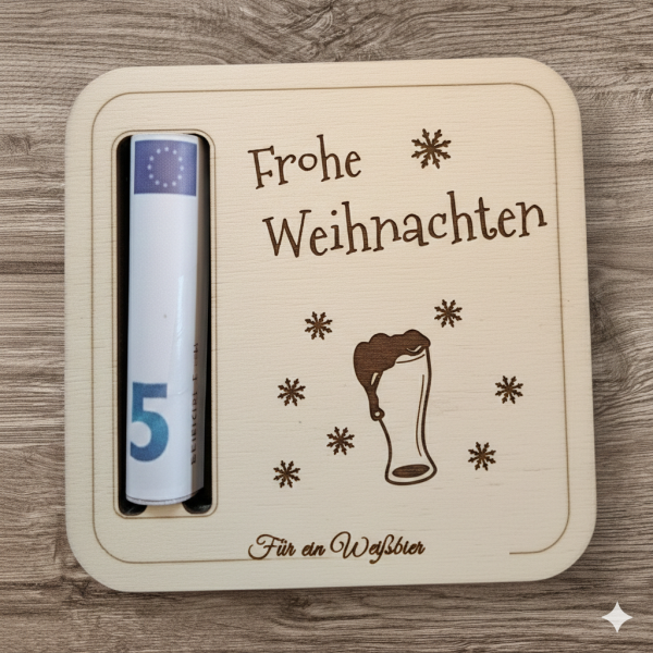 Beer mat as a gift of money