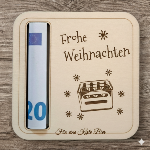 Beer mat as a gift of money