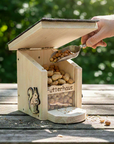 Eichhörnchen-Futterhaus