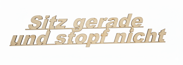 Writing - Sit straight and do not stuff
