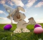 Osterhase mit Maßkrug