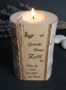 Tealight wood with saying