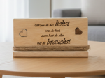 Holzschild mit Spruch